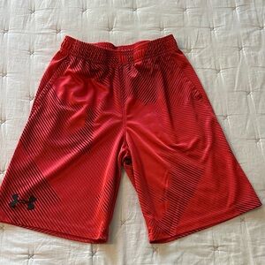 Under Armour Red Striped Shorts